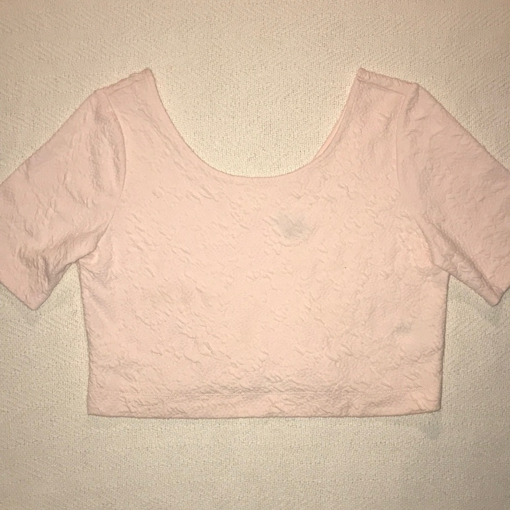H&M Light Pink Crop Top Size L